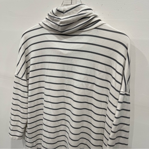 Loft Lounge Cowl Neck Stripe Soft Sweater Tunic Medium - Picture 7 of 10